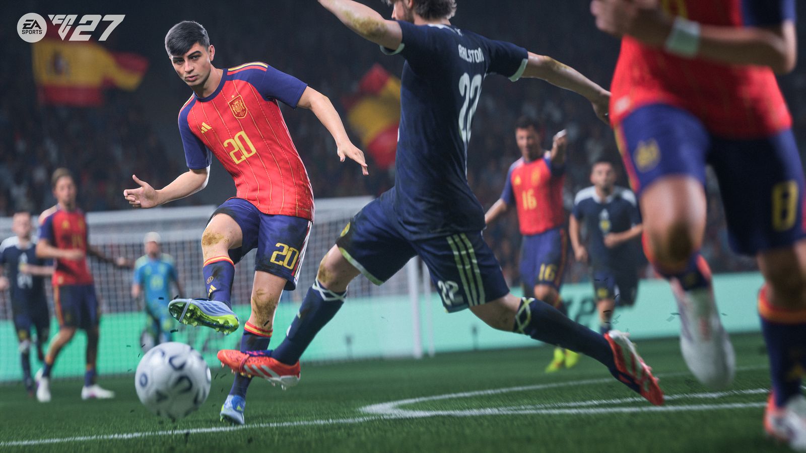 EA SPORTS FC 27 - Pedri conduzindo a bola pela seleção da Espanha